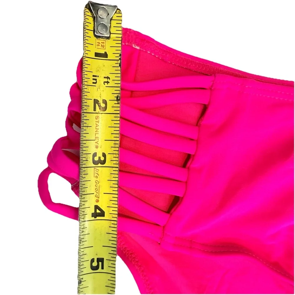 NWT Wild Fable Tropical Floral Bikini Swimsuit Top Womens L Pink Free Bottoms - Picture 8 of 11